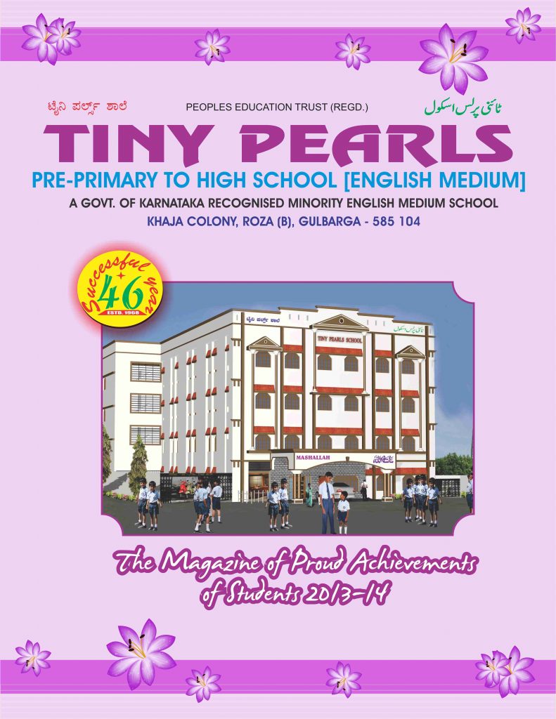 Tiny Pearls school magazine 2012-13 book cover 2014