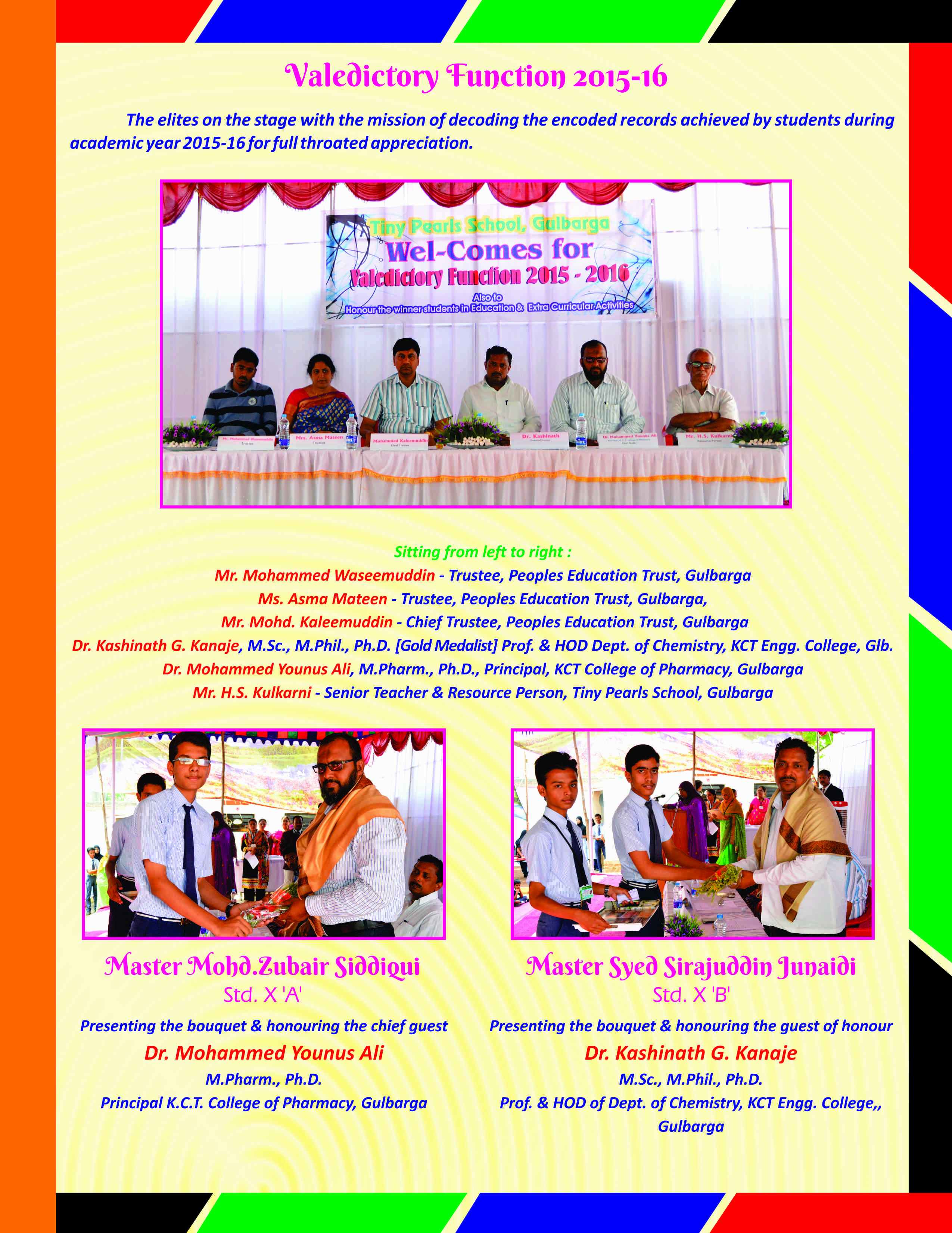 Tiny Pearls school Valedictory Function 2015-16